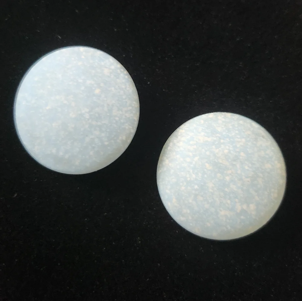 VTG Light Blue Clip on Earrings